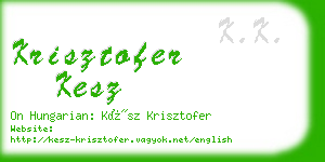 krisztofer kesz business card